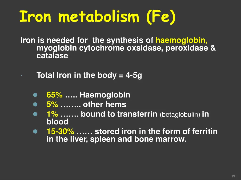 iron metabolism fe
