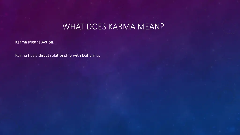 what does karma mean