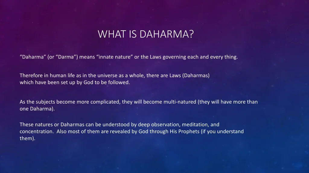 what is daharma