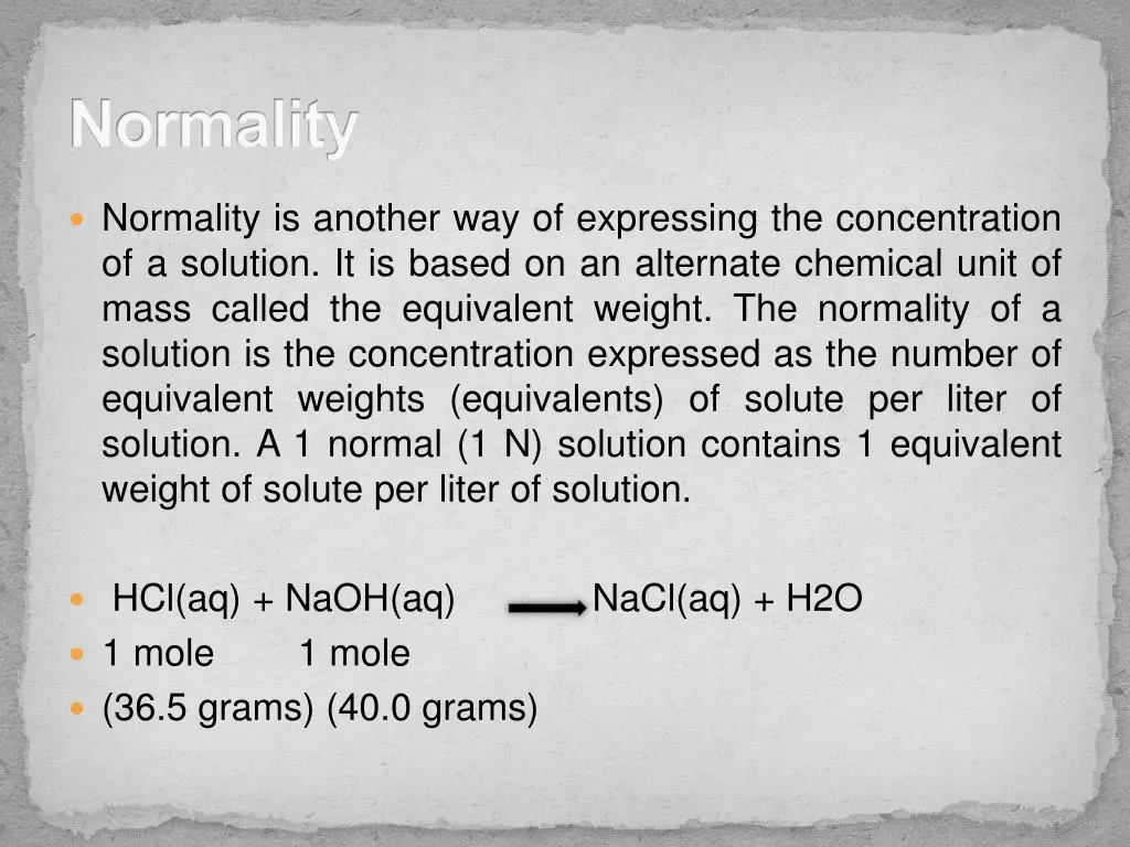 normality