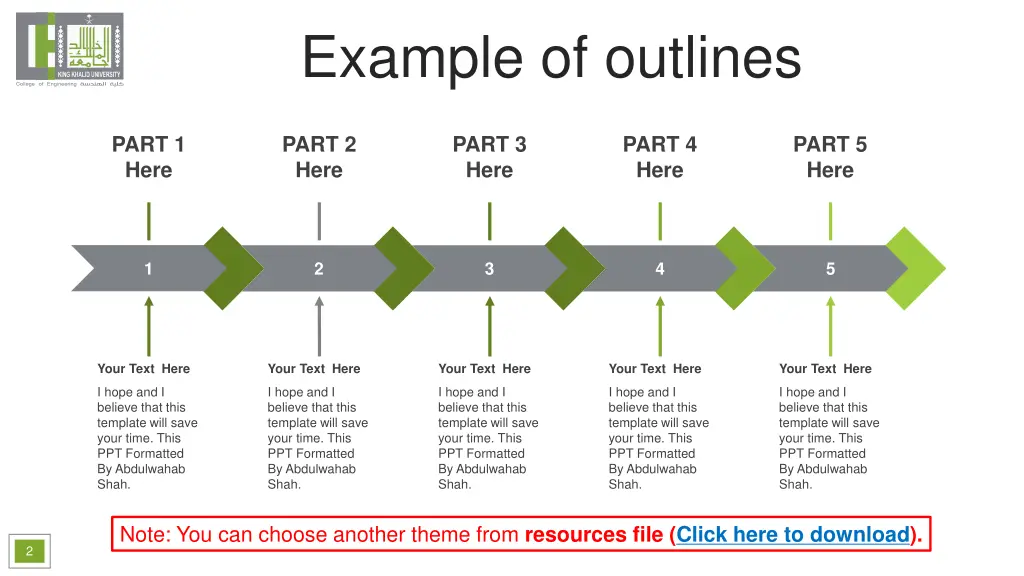 example of outlines