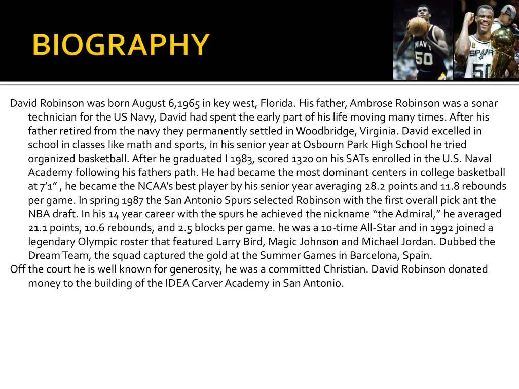 david robinson was born august 6 1965 in key west