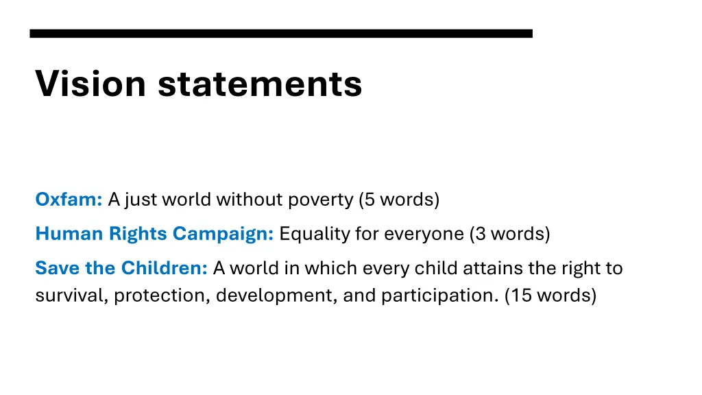 vision statements