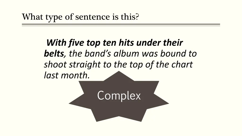 what type of sentence is this