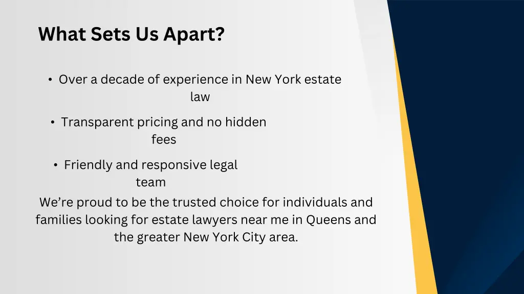 what sets us apart