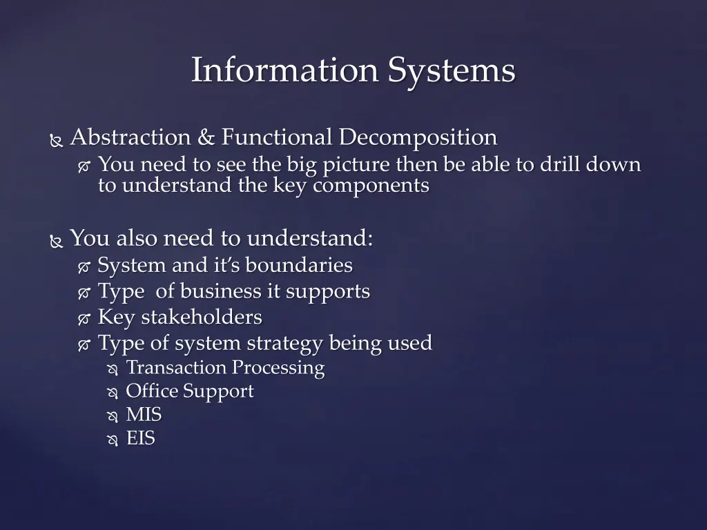information systems