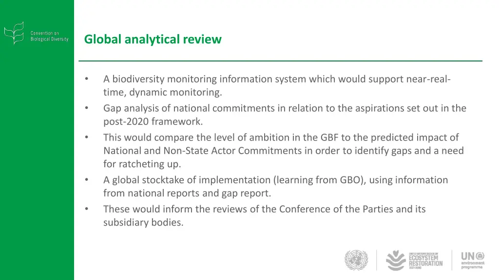 global analytical review