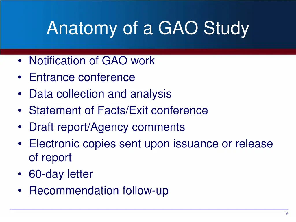 anatomy of a gao study