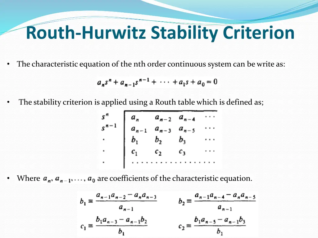 routh hurwitz stability criterion 2