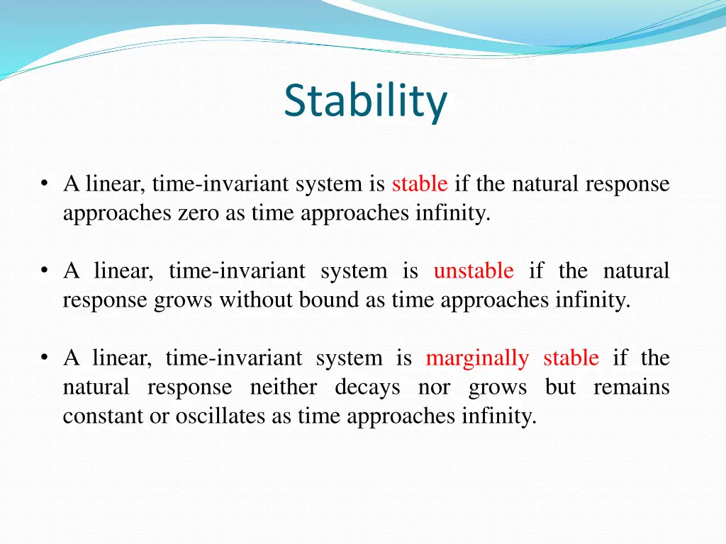 stability