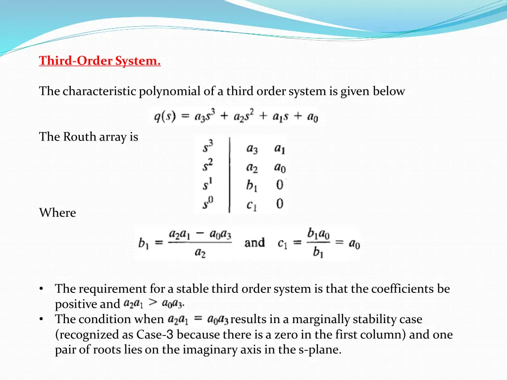 third order system