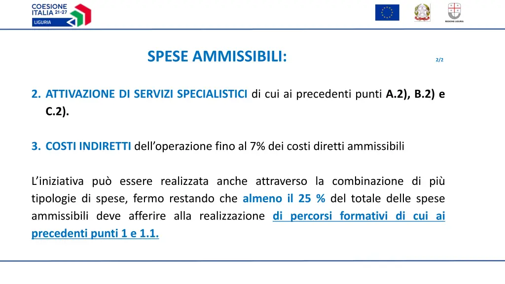 spese ammissibili 2 2