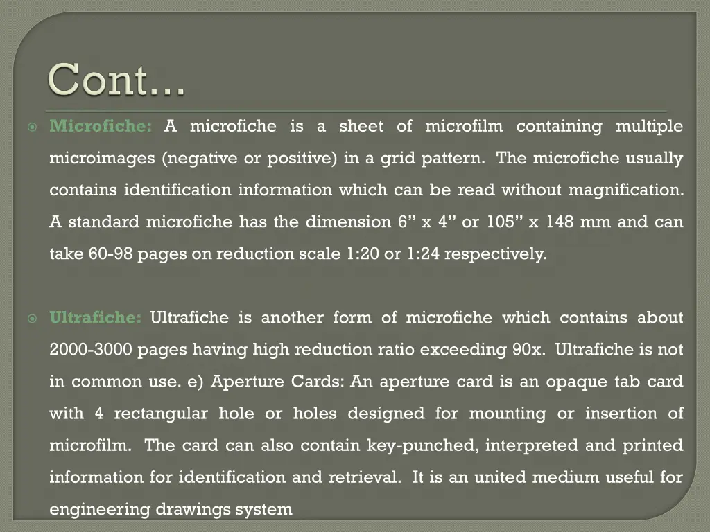 microfiche a microfiche is a sheet of microfilm