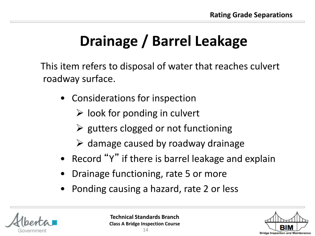 rating grade separations 13
