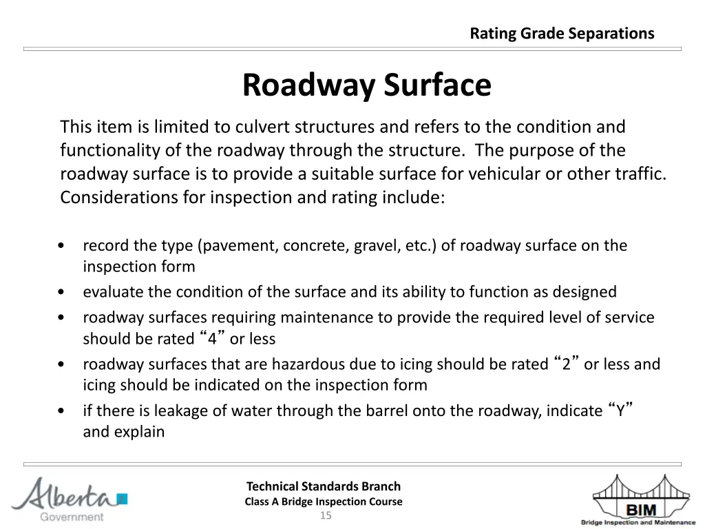rating grade separations 14