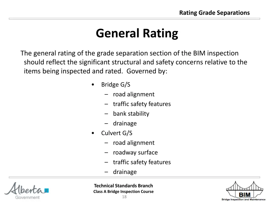 rating grade separations 17