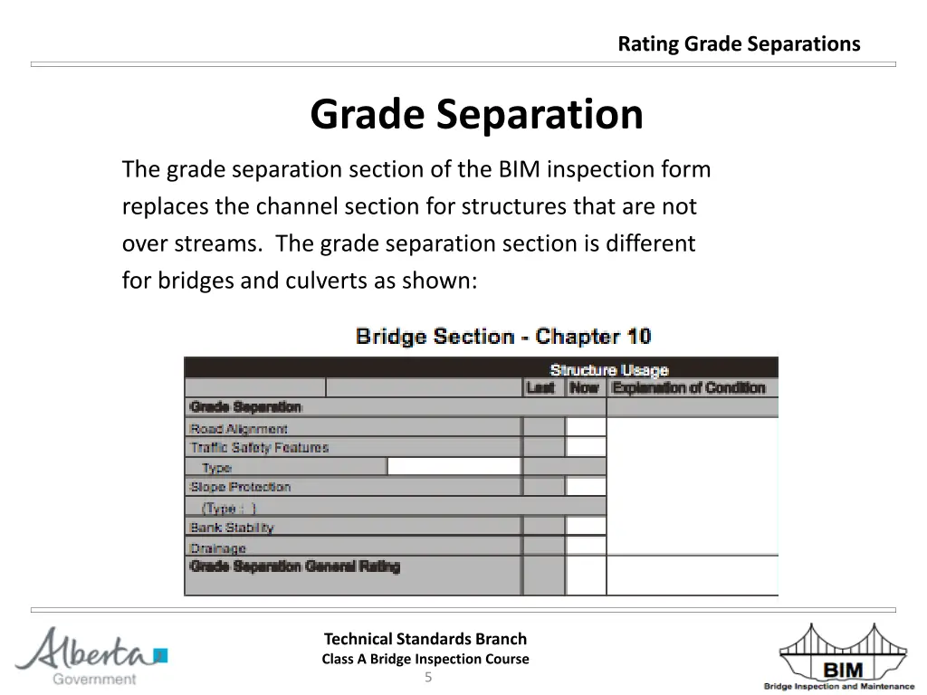 rating grade separations 4