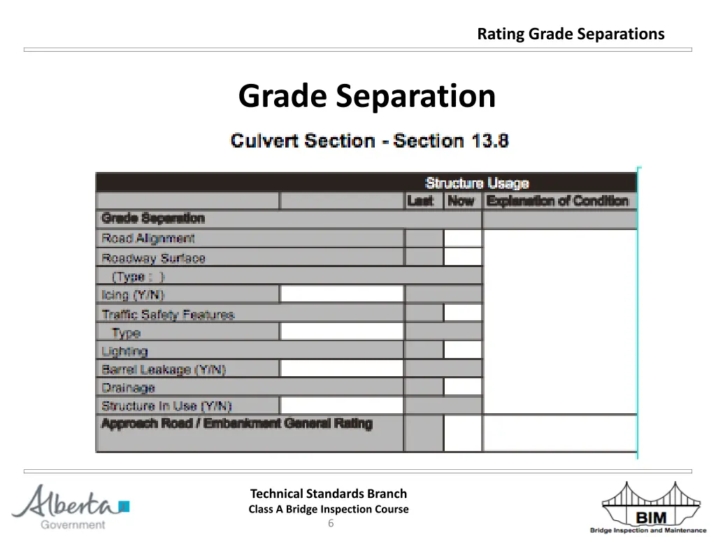 rating grade separations 5