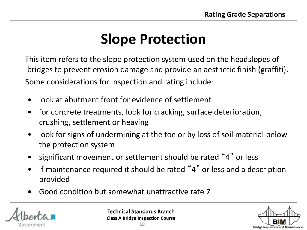 rating grade separations 9