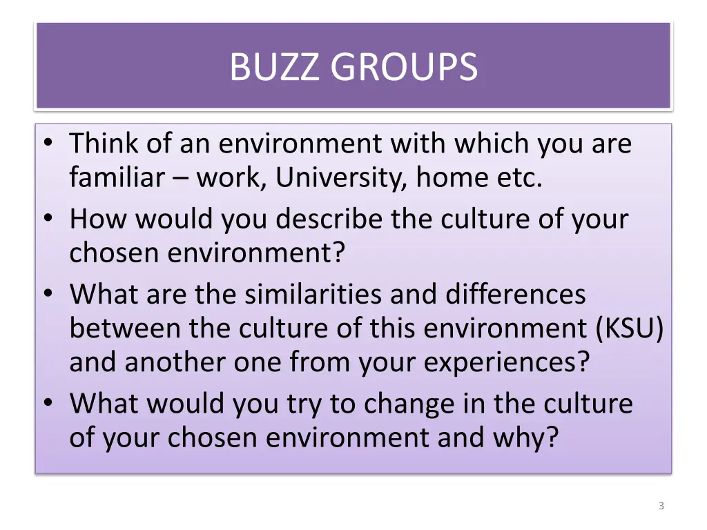 buzz groups