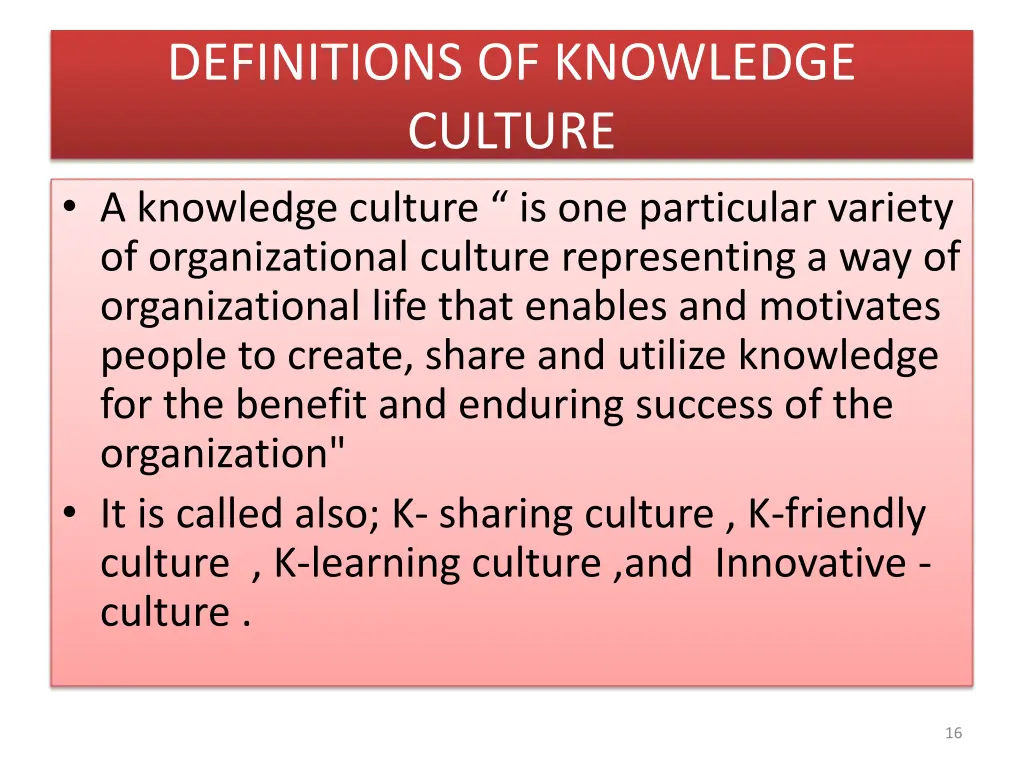 definitions of knowledge culture a knowledge