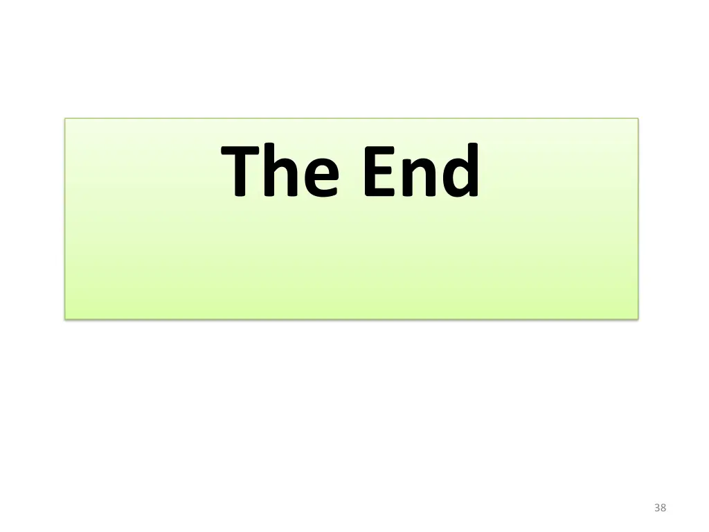 the end