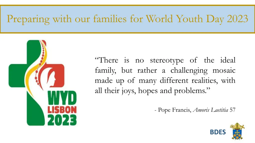 preparing with our families for world youth