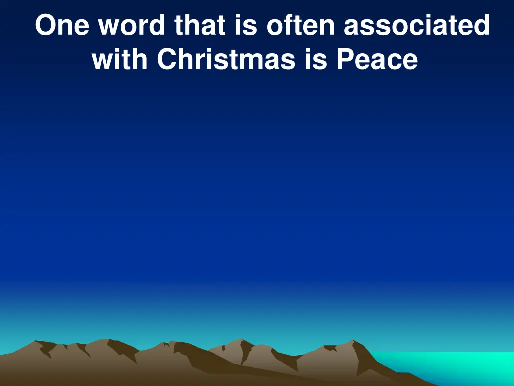 one word that is often associated with christmas