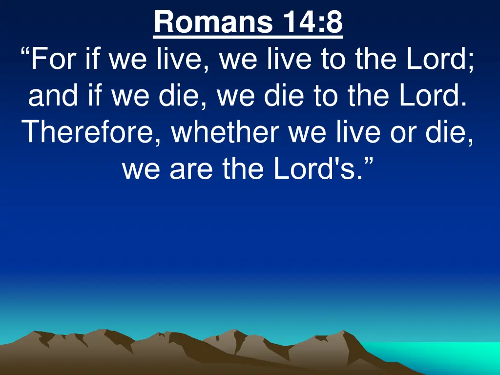 romans 14 8