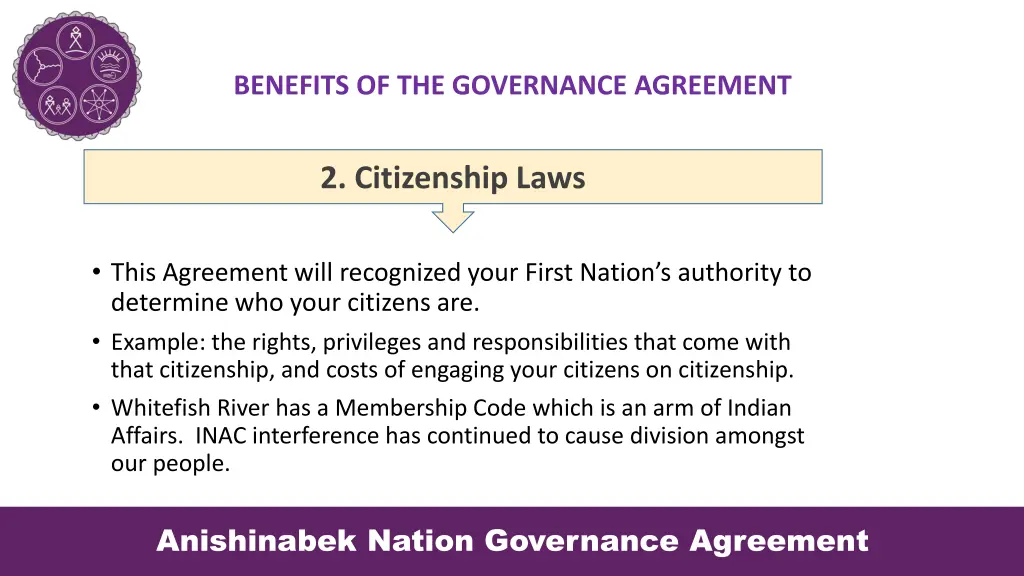 benefits of the governance agreement 1