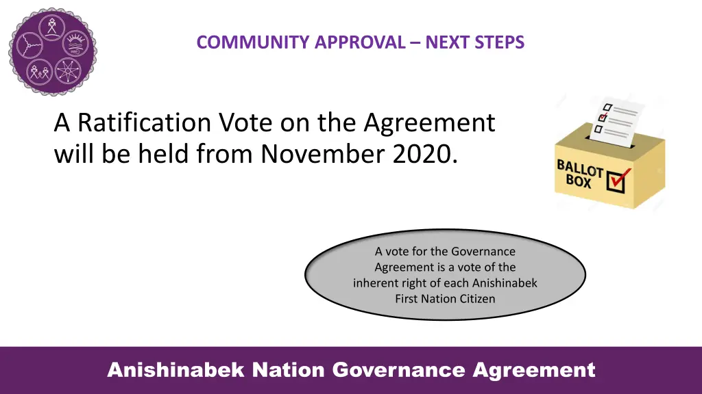 community approval next steps