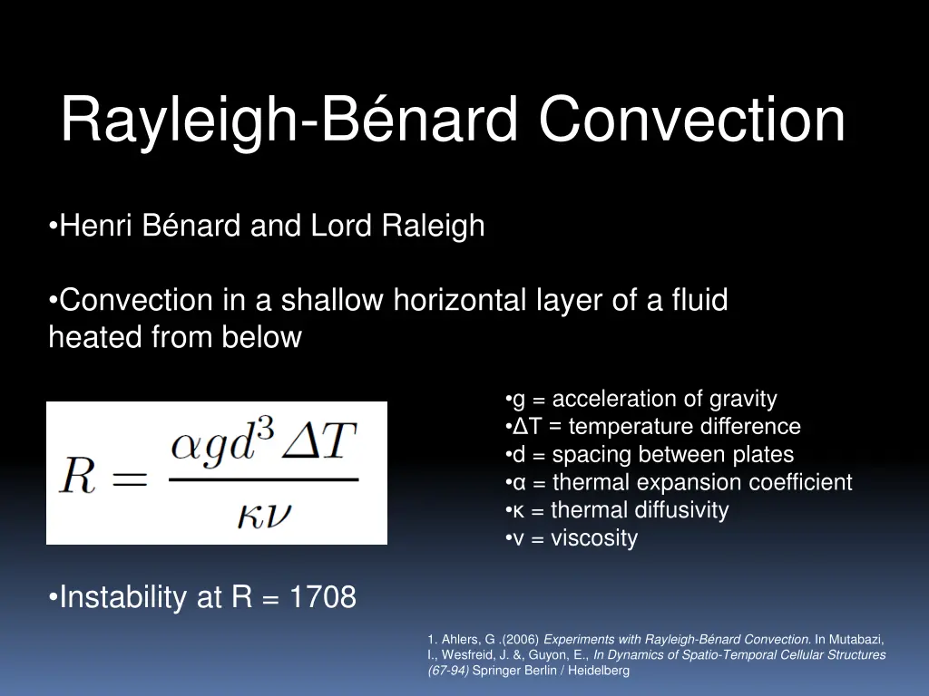 rayleigh b nard convection