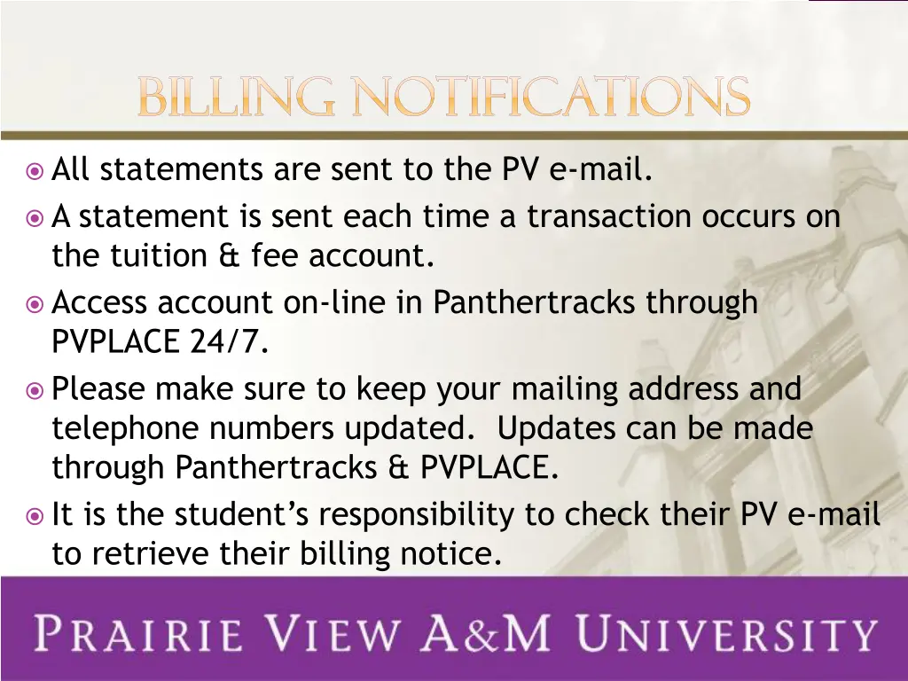 billing notifications billing notifications