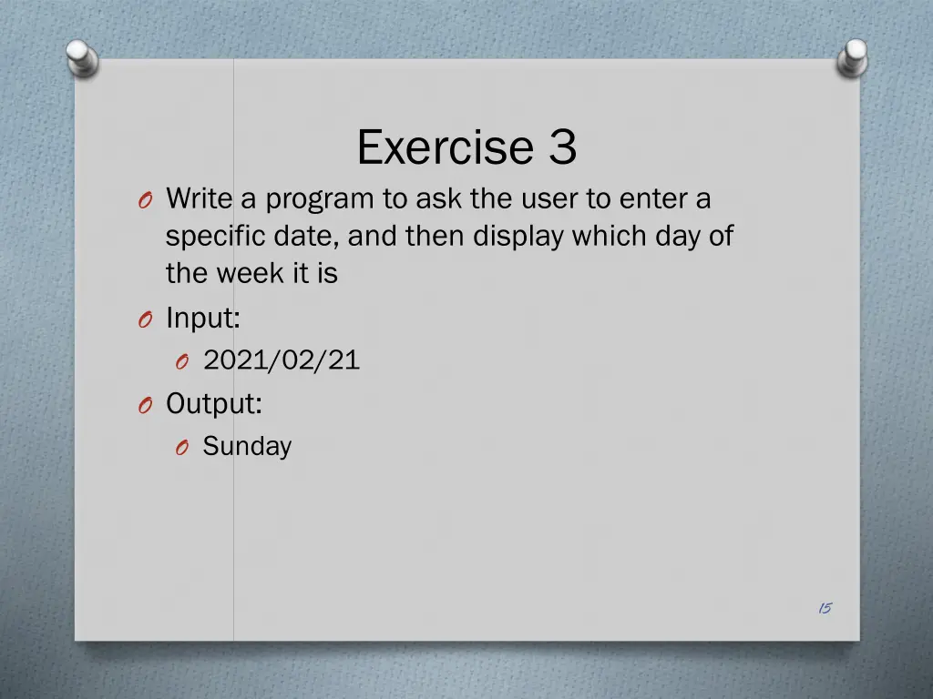 exercise 3