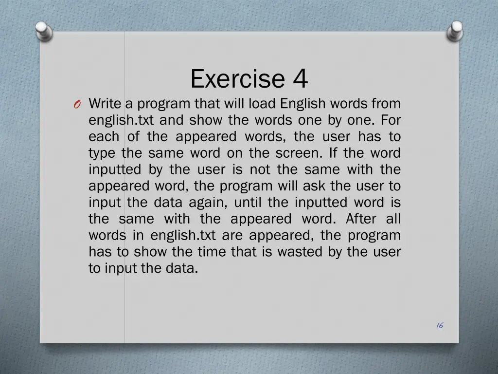 exercise 4