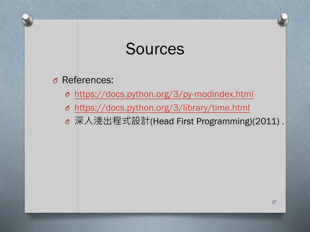 sources