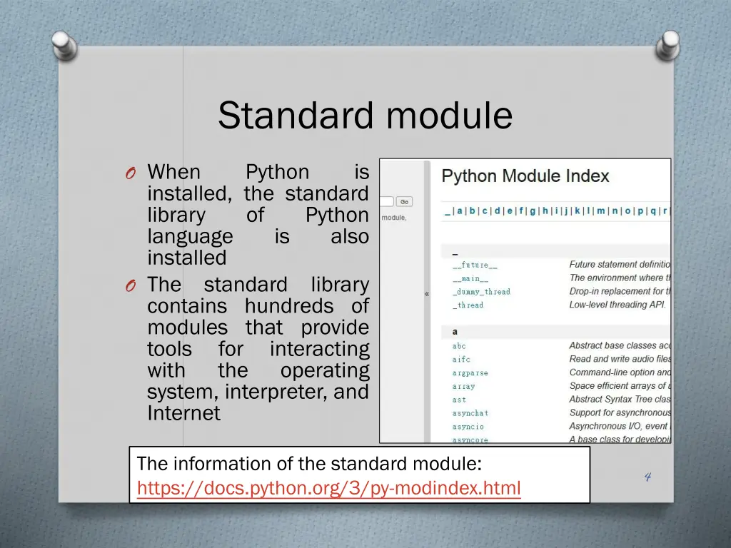 standard module