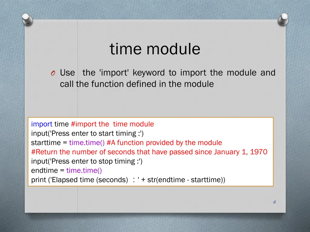 time module 1