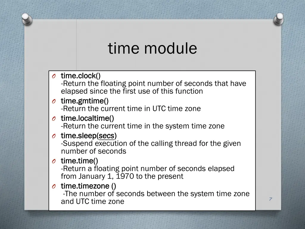 time module 2