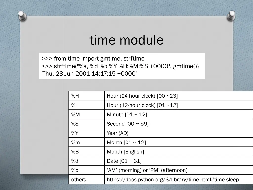 time module 4