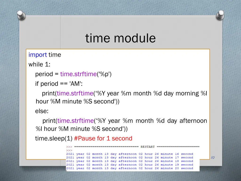 time module 5