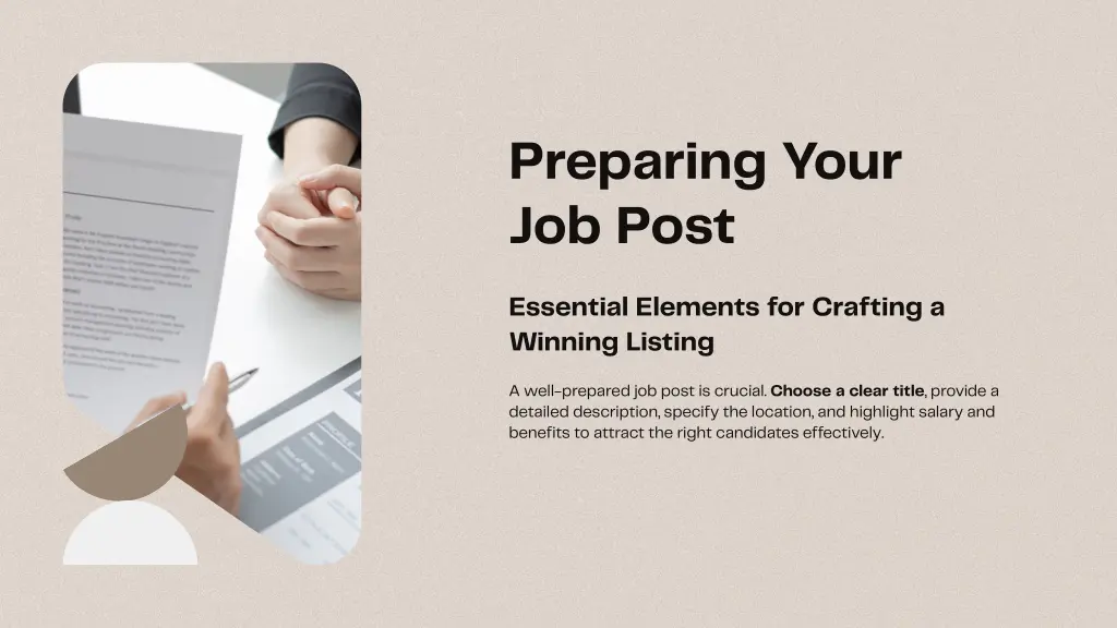 preparing your job post