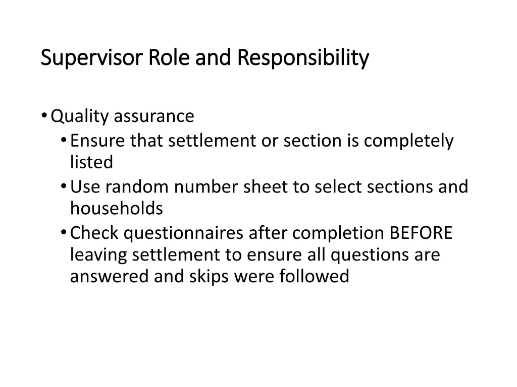 supervisor role and responsibility supervisor