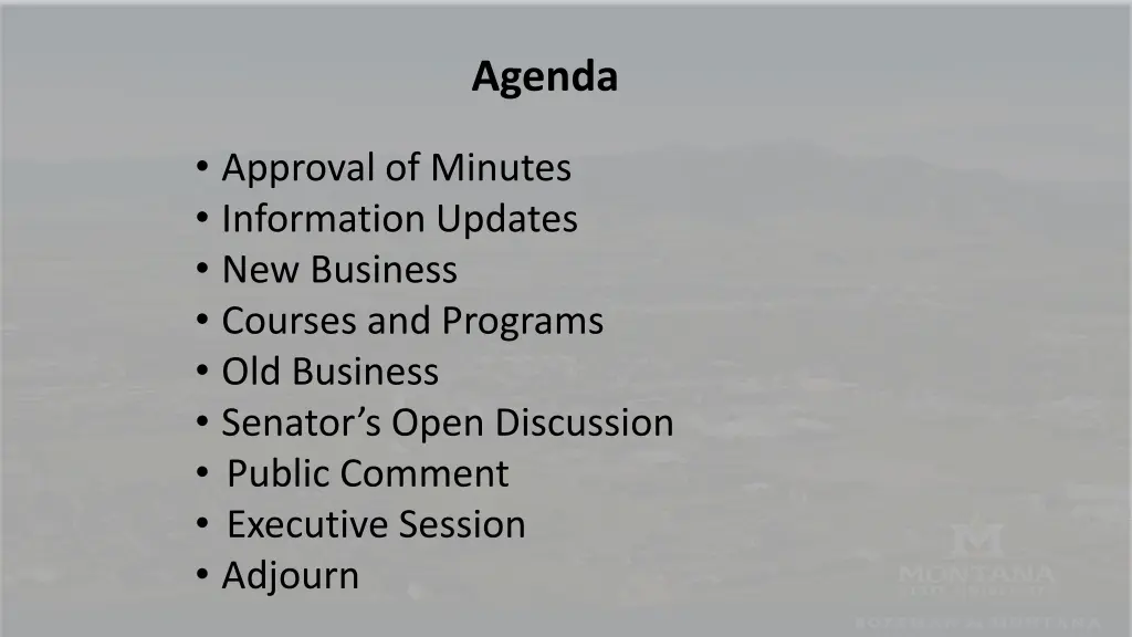 agenda