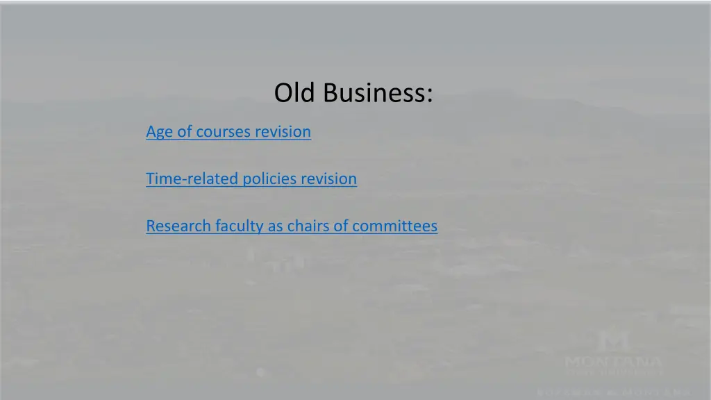 old business