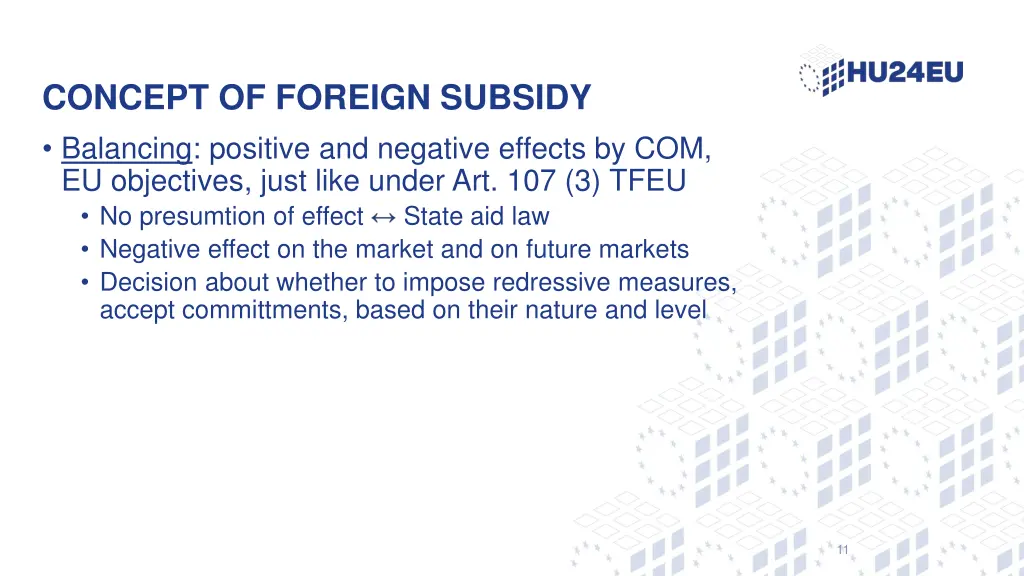 concept of foreign subsidy balancing positive