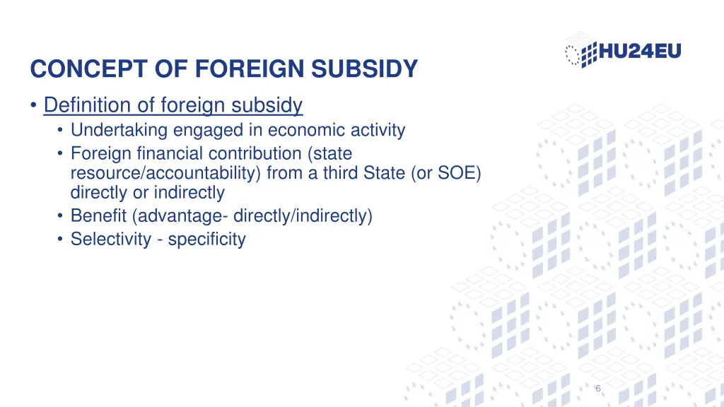 concept of foreign subsidy definition of foreign