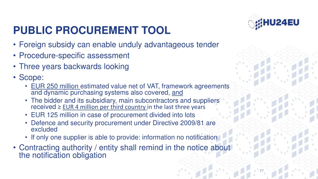 public procurement tool foreign subsidy
