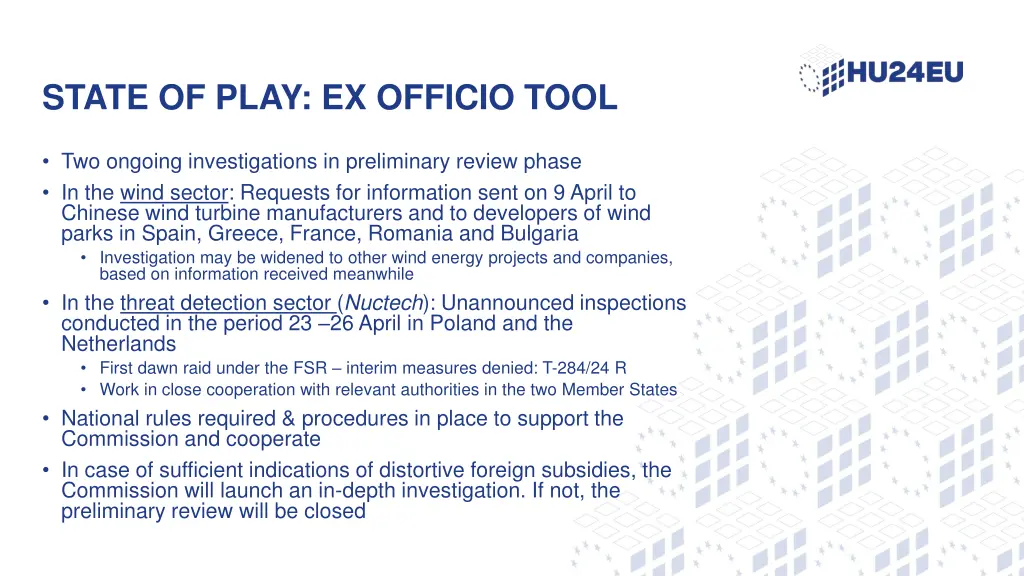 state of play ex officio tool