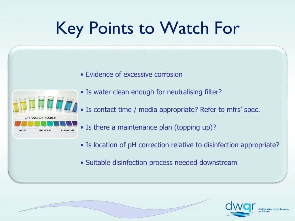 key points to watch for